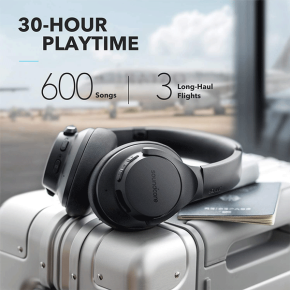 Anker Soundcore Life Q20 Hybrid Active Noise Cancelling Headphones, Wireless Over Ear Bluetooth Headphones, 40H Playtime, Hi-Res Audio, Deep Bass, Memory Foam Ear Cups, for Travel, Home Office