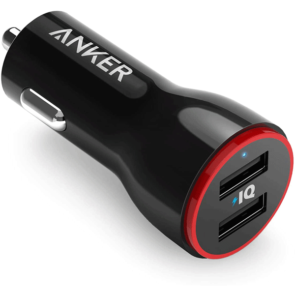 Anker 24W Dual USB Car Charger Adapter, PowerDrive 2