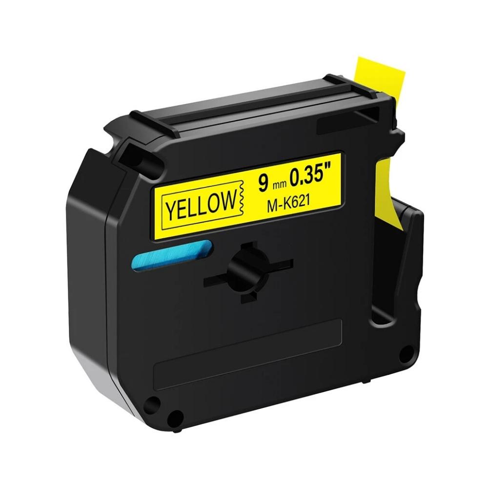 Brother M-K621 9mm Black on Yellow Tape 