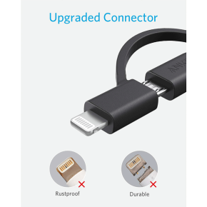 Anker Powerline II 3-in-1 Cable, Lightning/Type C/Micro USB Cable
