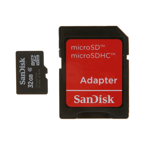 SanDisk 32GB microSDHC Flash Card w/ Adapter Model (SDSDQM-032G-B35A)
