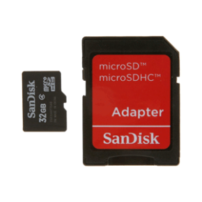 SanDisk 32GB microSDHC Flash Card w/ Adapter Model (SDSDQM-032G-B35A)