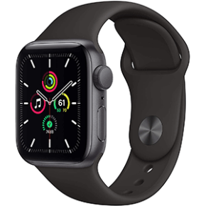 New Apple Watch SE (GPS, 40mm) - Space Gray Aluminum Case with Black Sport Band