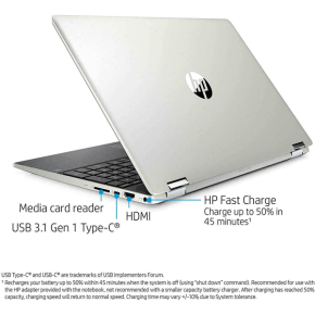 HP Pavilion X360 Convert Core i5 10210U, 8GB DDR4 2666, 512GB PCIe® NVMe™ M.2 SSD, No ODD, Windows 10 Home, 15.6 Inches HD Touch Screen (16A11UA)