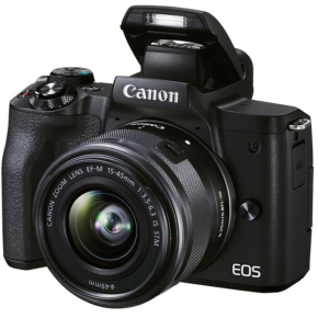 Canon EOS M50 Mark II Mirrorless Digital Camera with 15-45mm Lens (Black)