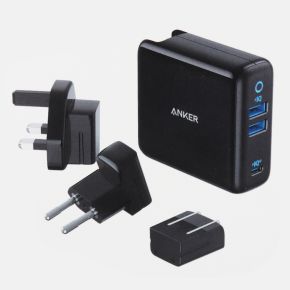 Anker PowerPort III 3-Port USB-C Charger 65W – Black