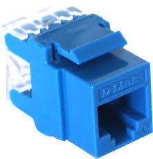 D-Link Cat6 UTP 180 Punch Down Keystone Jack - Blue Colour (NKJ-C6BLU1B21)